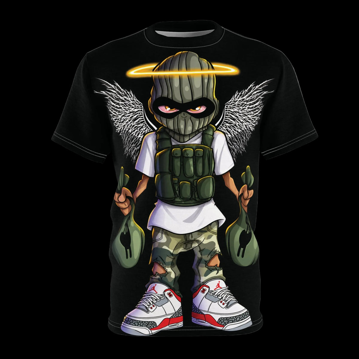 Angel Hustle Graphic T-Shirt – Hustle Ora By La Cubana