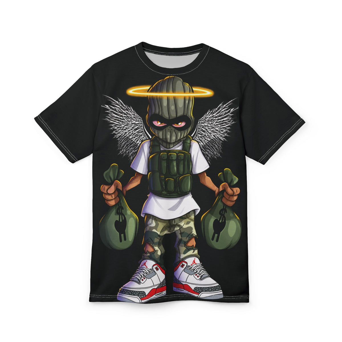 Angel Hustle Graphic T-Shirt – Hustle Ora By La Cubana