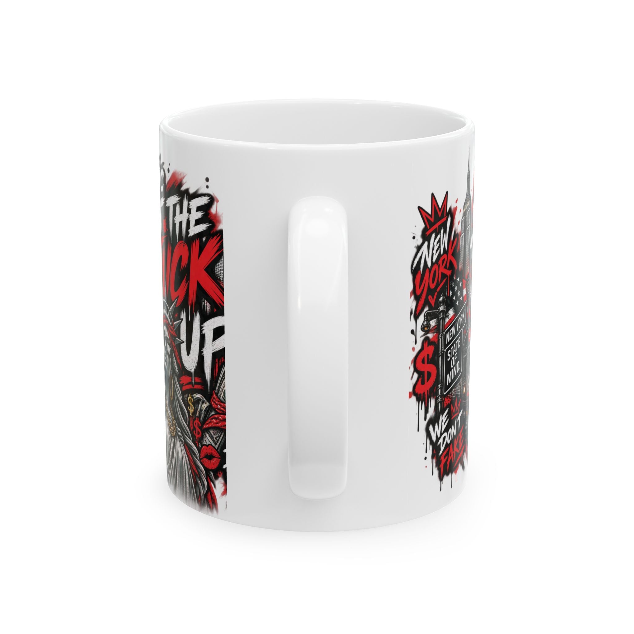 New York Graffiti Ceramic Mug — Bold Street Art 'I Don’t Give a F***' Design (11oz, 15oz)