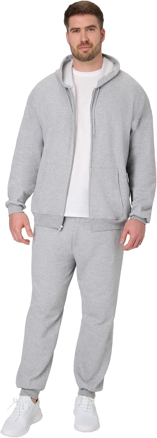 Hanes Men's Zip-up Hoodie, Ecosmart Fleece Full-zip Hoodie for Men, Hooded Sweatshirt