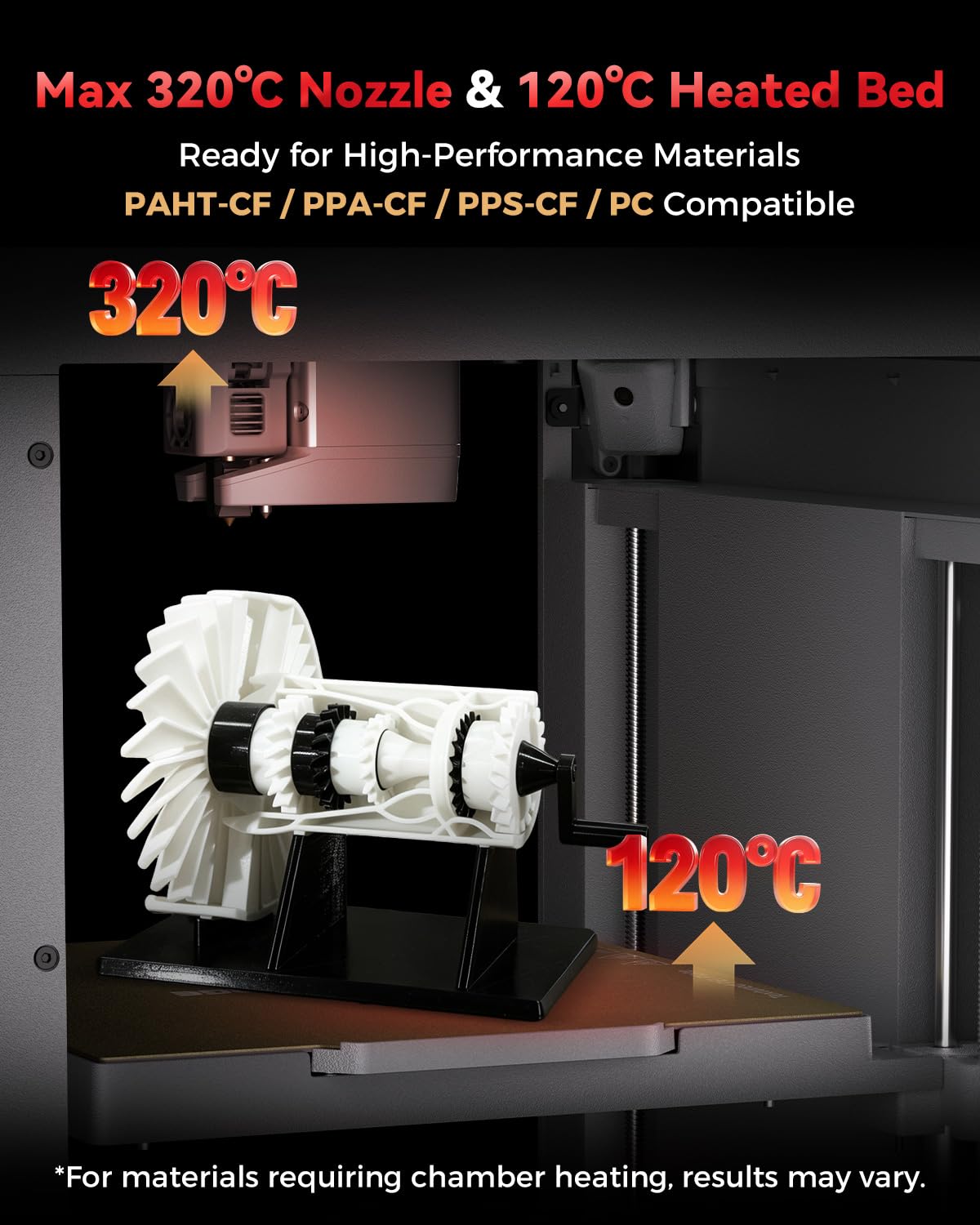 FLASHFORGE Creator 5 Pro Industrial 3D Printer, 65°C Active Heated Chamber, HEPA13 Air Filtration, 4-Extruder Independent System, 600mm/s High-Speed Printing, 256mm³Build Volume