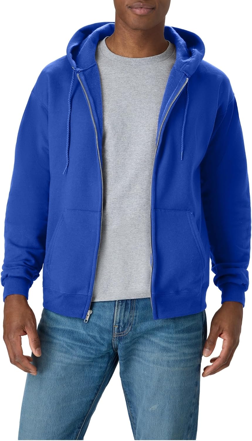 Hanes Men's Zip-up Hoodie, Ecosmart Fleece Full-zip Hoodie for Men, Hooded Sweatshirt