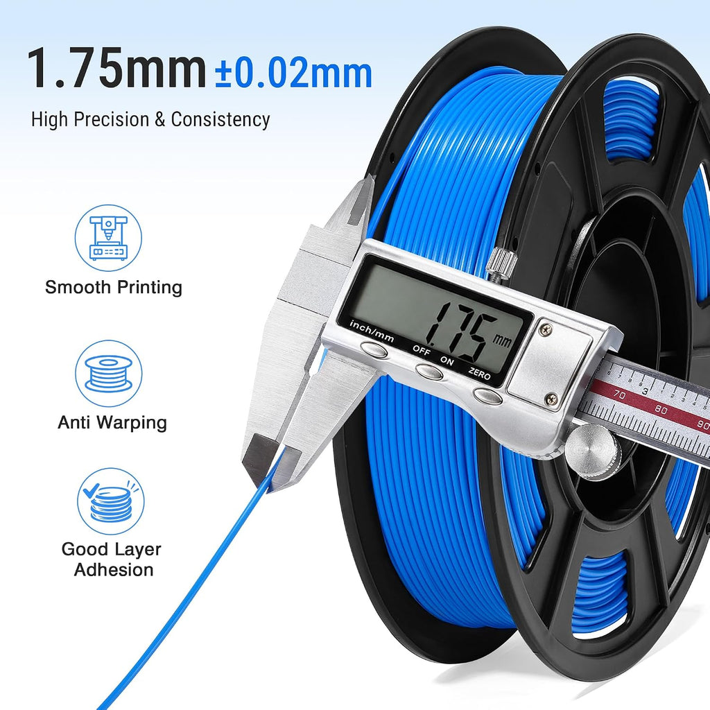 Dynta 10 Colors 250g PLA 3D Printer Filament for Beginners, 1.75mm/±0.02mm