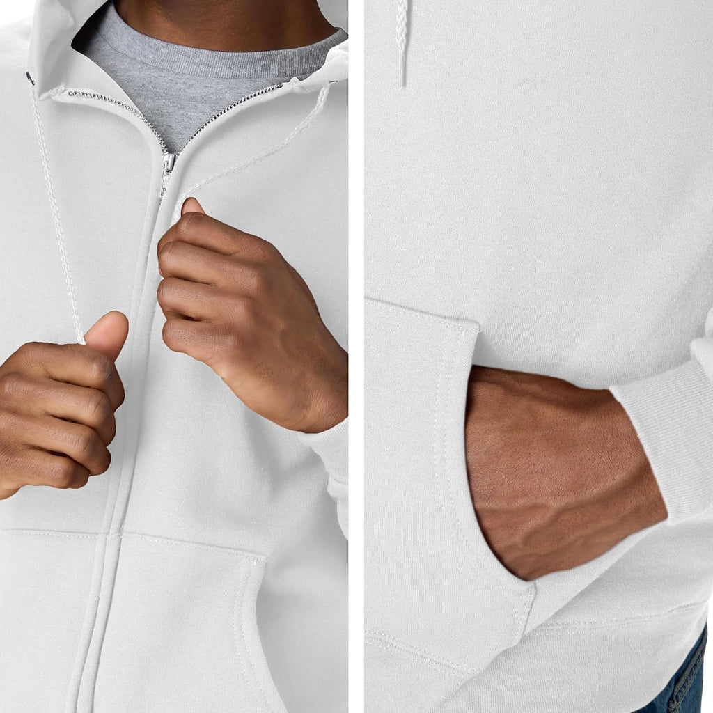 Hanes Men's Zip-up Hoodie, Ecosmart Fleece Full-zip Hoodie for Men, Hooded Sweatshirt