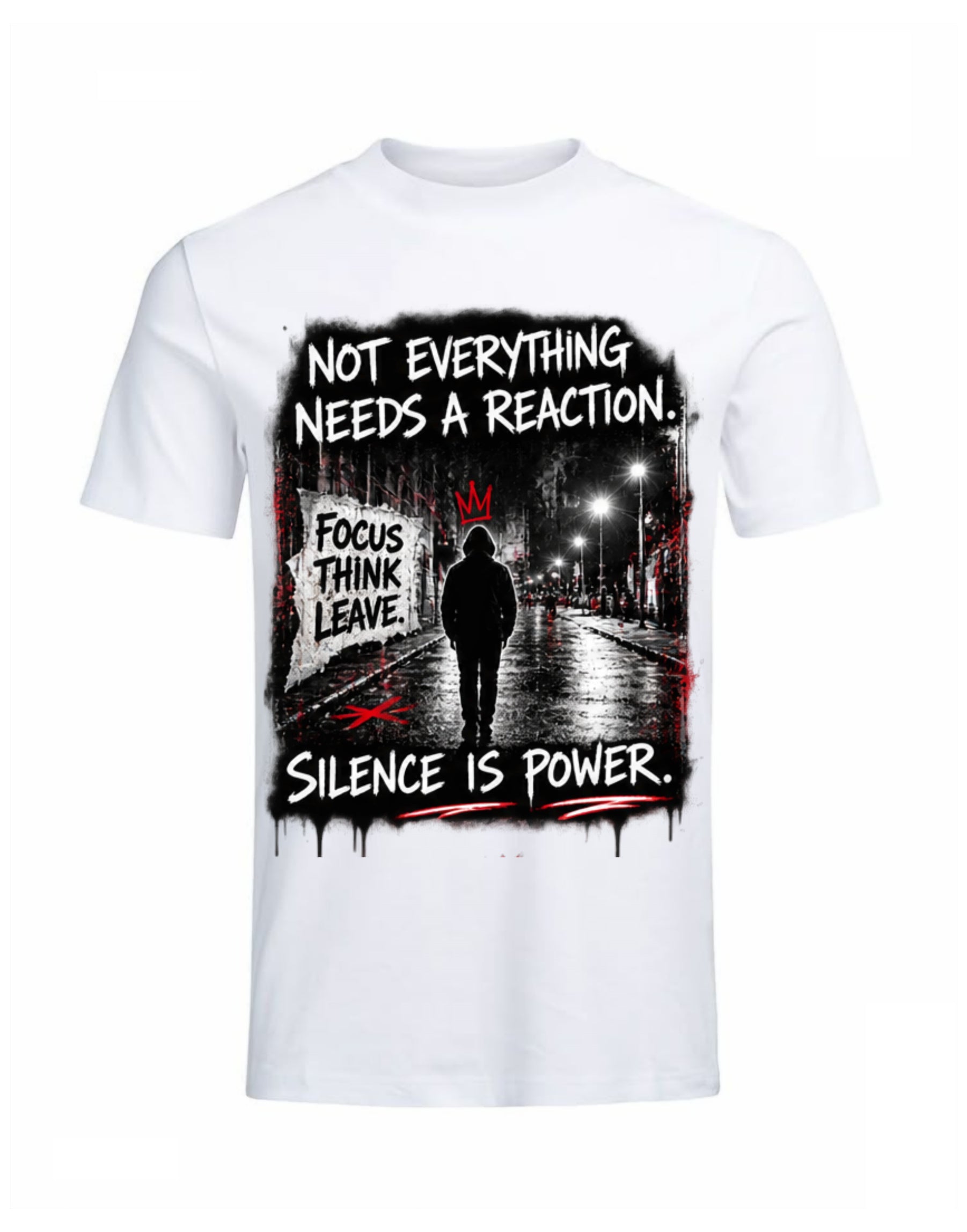 🖤 “SILENCE IS POWER” — Focus & Leave Tee