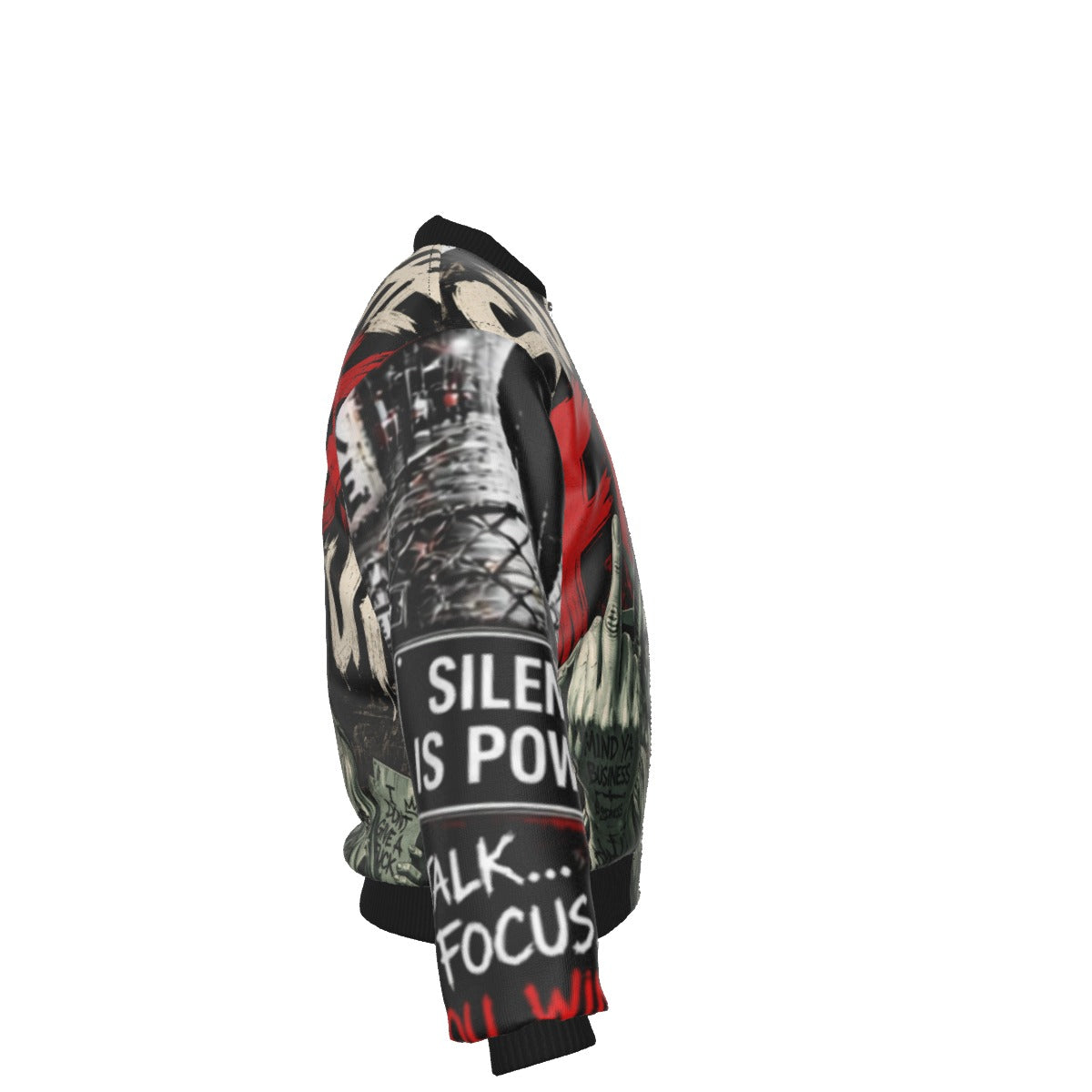 All-Over Print Men’s Jacket With Sleeve Pocket