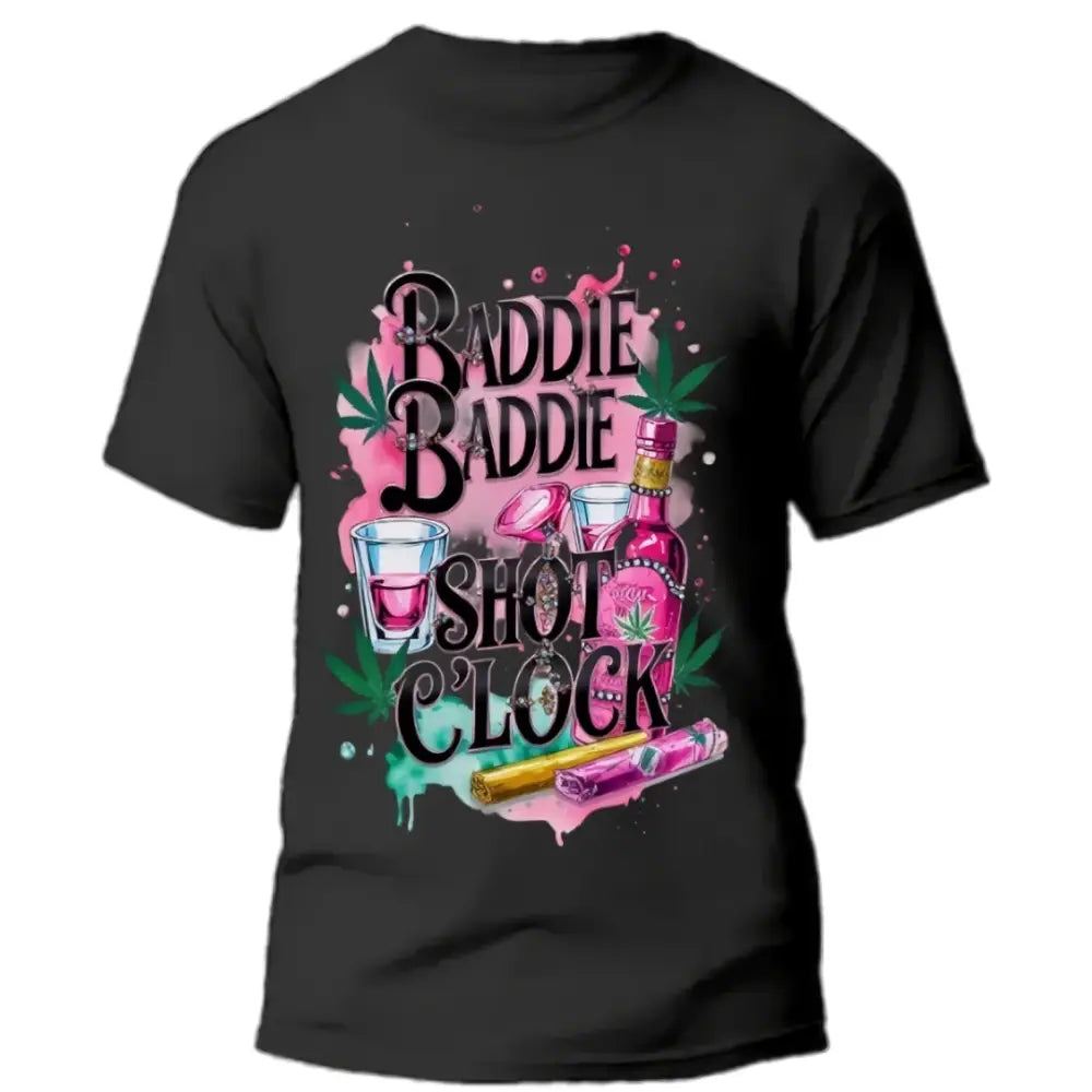 💕 “BADDIE BADDIE SHOP BLOCK”, Pink Luxe Tee