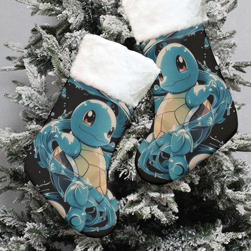 Christmas Socks With Plush Cuff - U / White