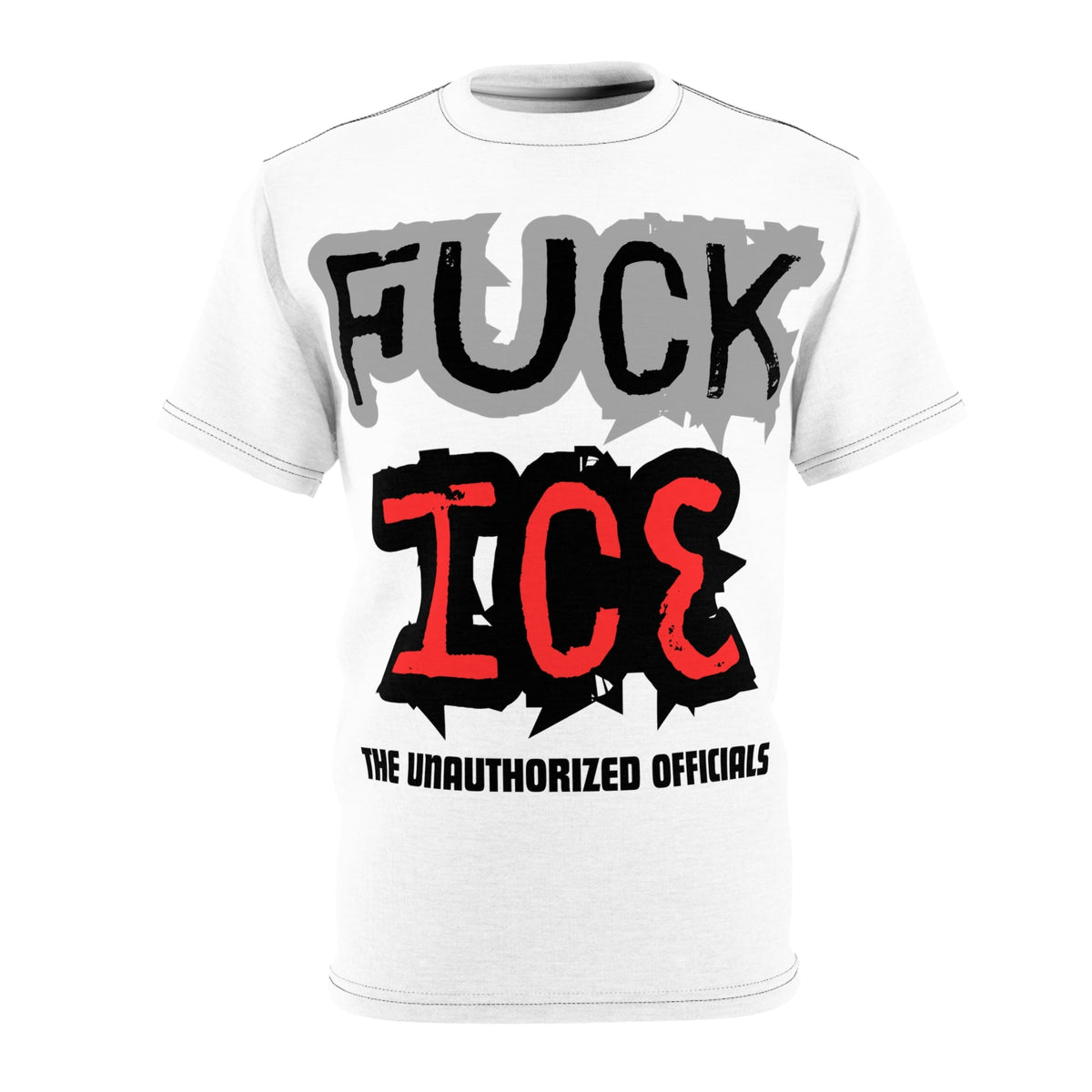 Graphic Tee, ’FUCK ICE’ Protest Shirt - Black stitching / 4 oz. / S - All Over Prints