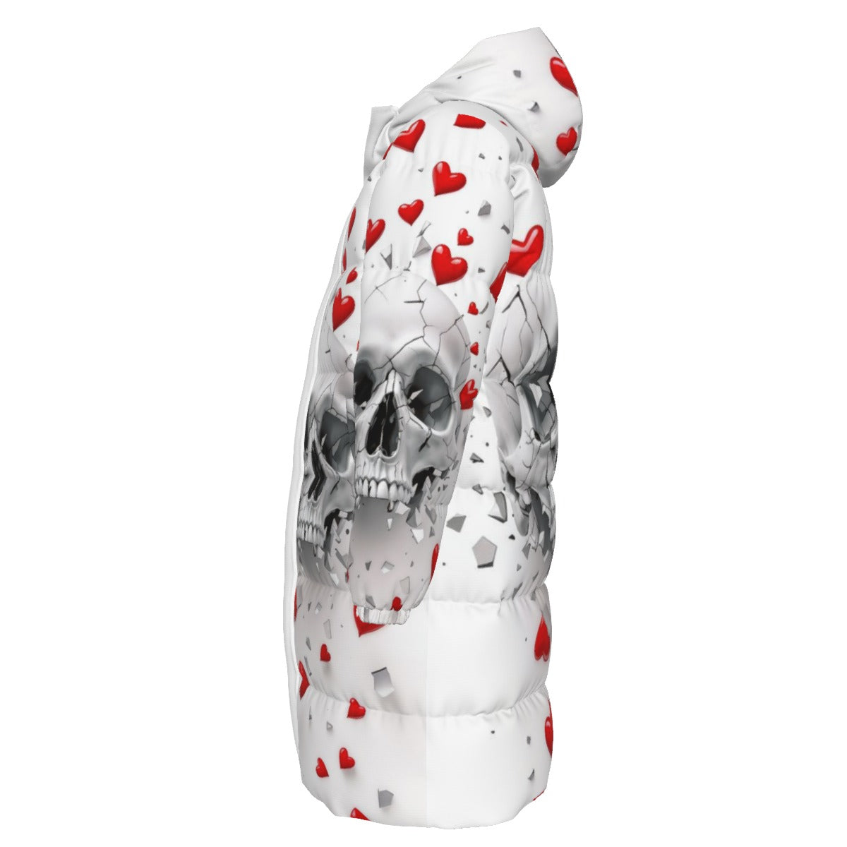 love skulls Long Down Jacket