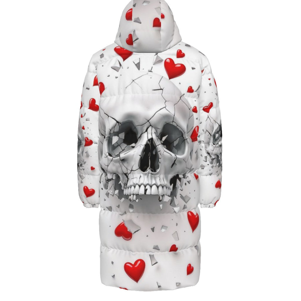 love skulls Long Down Jacket