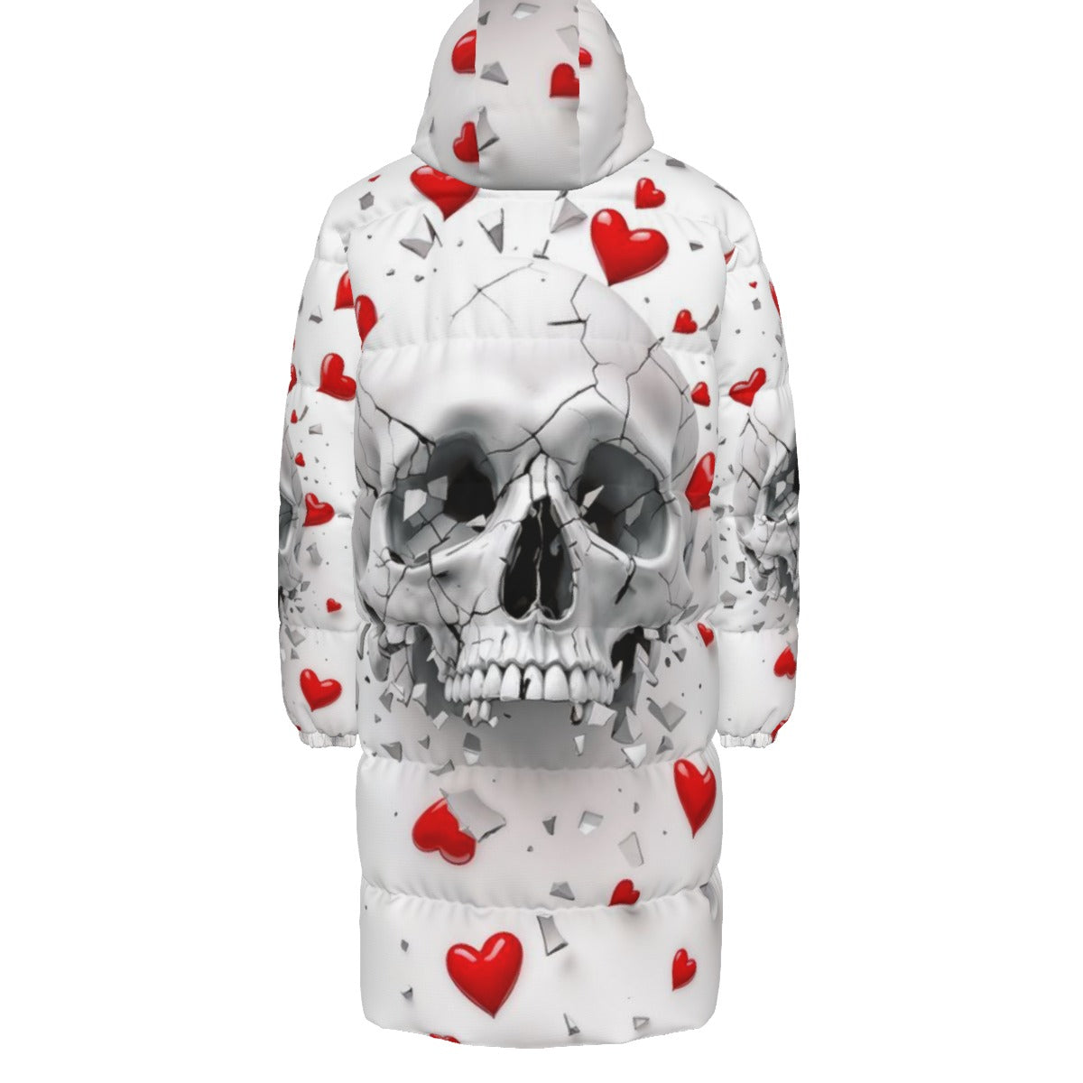 love skulls Long Down Jacket
