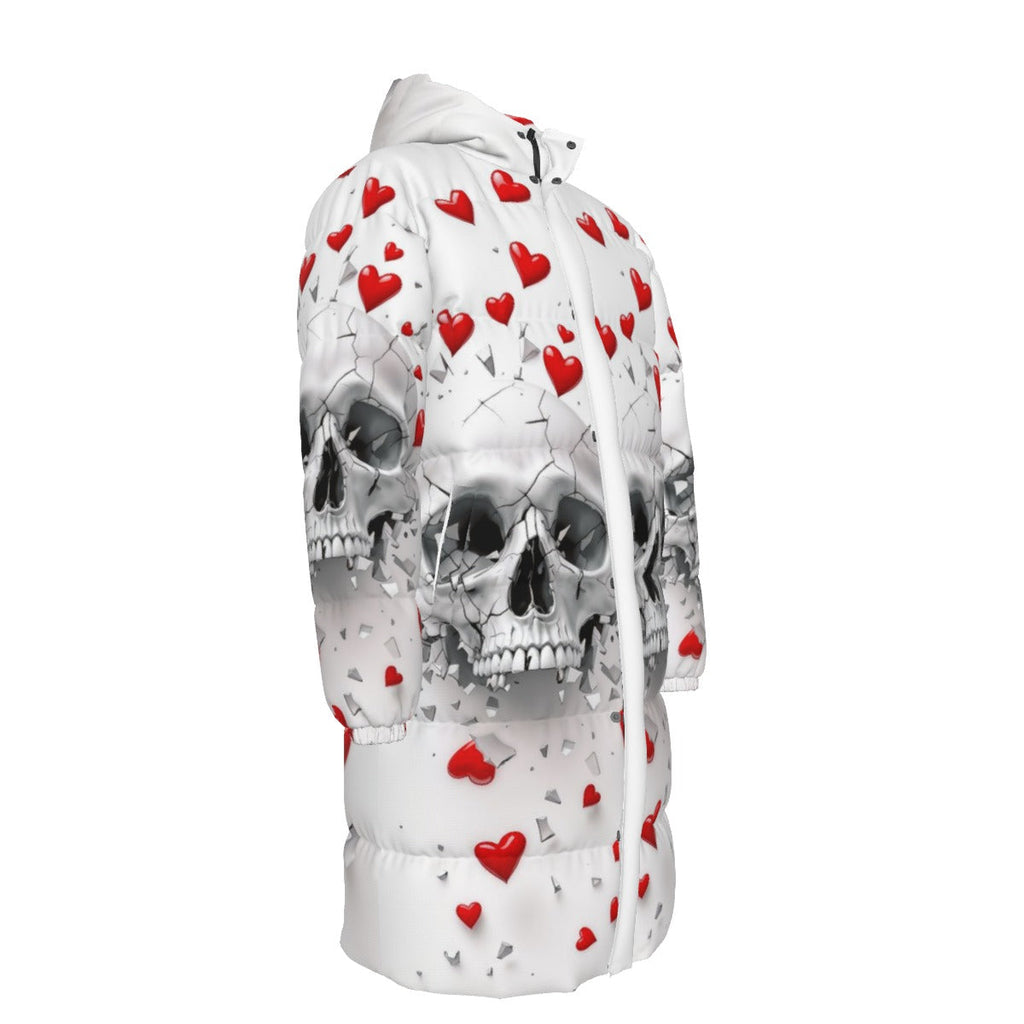 love skulls Long Down Jacket