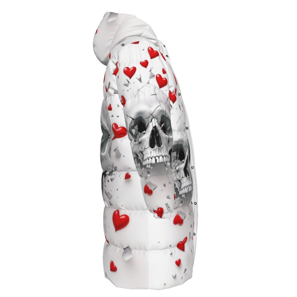 love skulls Long Down Jacket