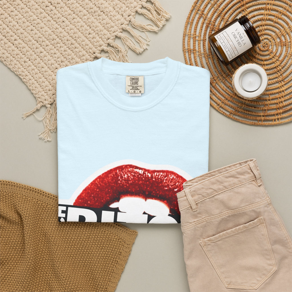 Rich BITCH Graphic T-Shirt, Red Lip Kiss Statement Tee - T-Shirt