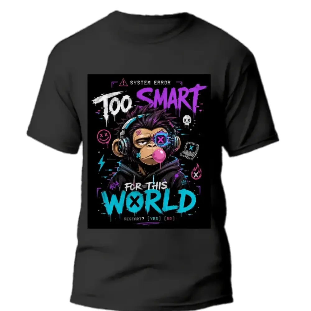 🧠 “TOO SMART FOR THIS WORLD”, System Error Tee - Unisex